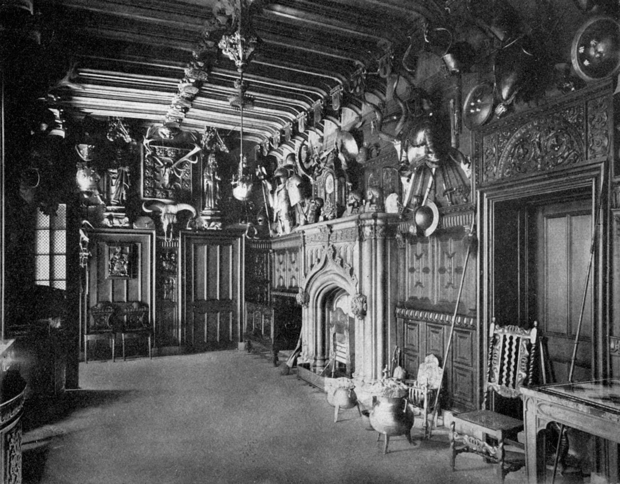 Sala Abbotsford Hall, niedaleko Melrose, Szkocja, 1924-1926 autorstwa WA Mansell