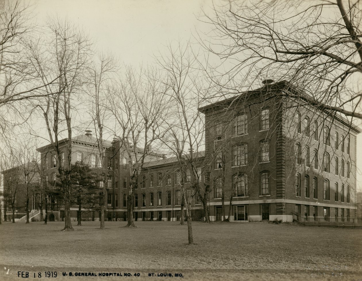 Budynek City Infirmary w US General Hospital autorstwa W.C. Persons