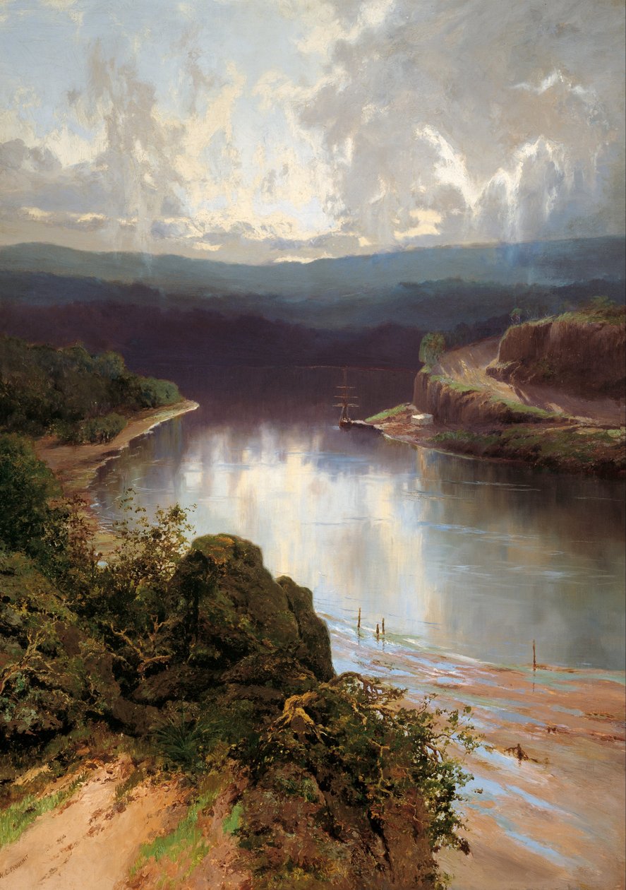 Australijski fiord autorstwa W.C. Piguenit