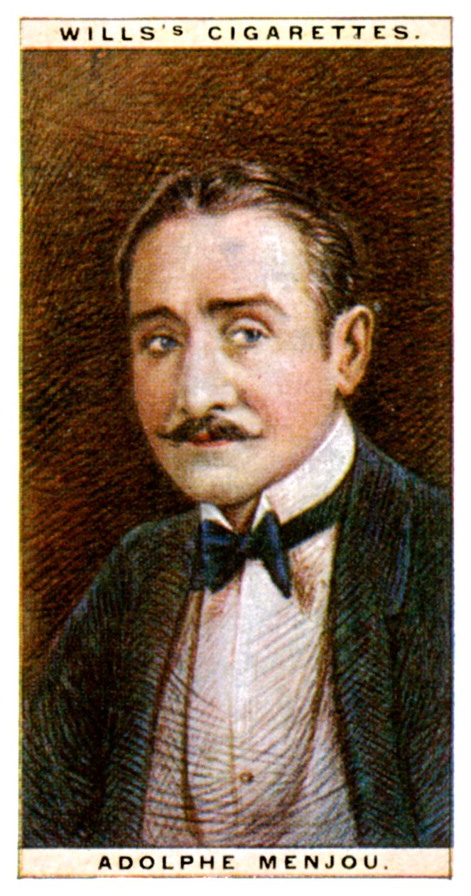 Adolphe Menjou 1890-1963, amerykański aktor, 1928. autorstwa WD and HO Wills