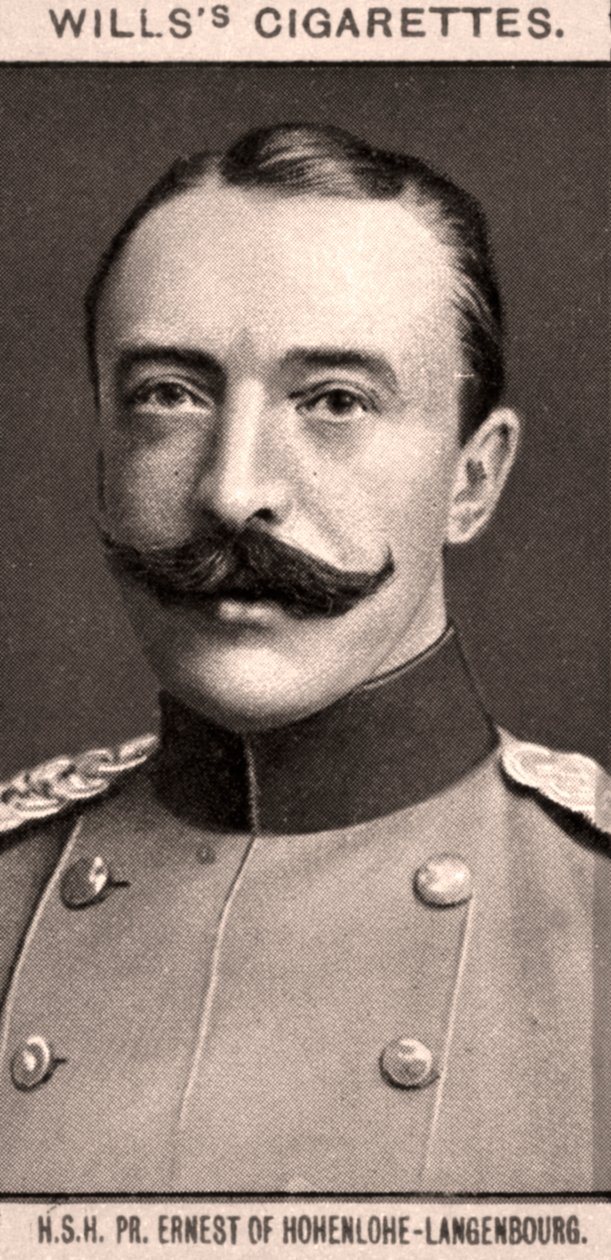 HSH, PR. Ernest z Hohenlohe-Langenbourg, 1908. autorstwa WD and HO Wills