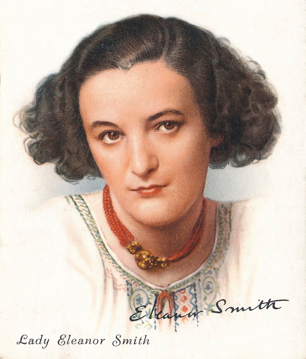 Lady Eleanor Smith, 1937. Artyści: Nieznani, WD & HO Wills. autorstwa WD and HO Wills