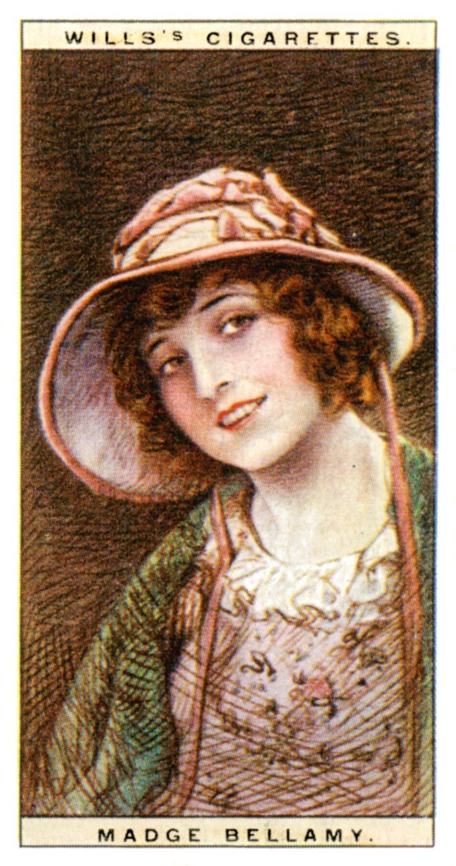 Madge Bellamy 1899-1990, amerykańska gwiazda filmowa, 1928. autorstwa WD and HO Wills