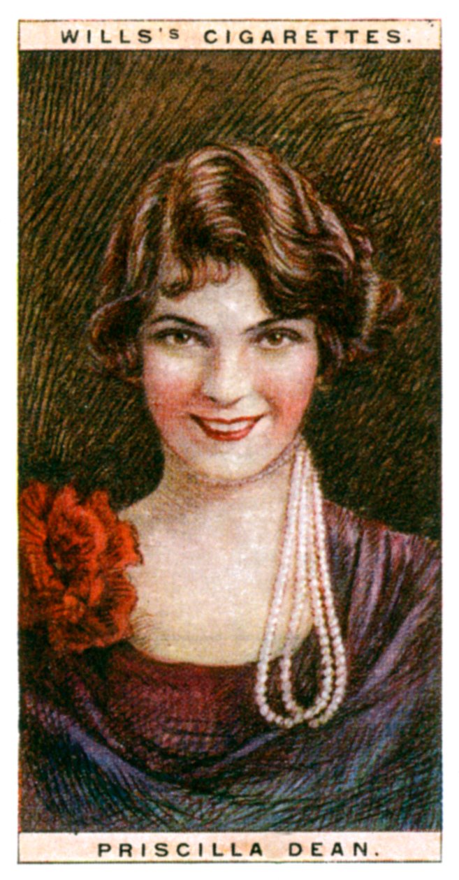 Priscilla Dean 1896-1987, amerykańska atresa, 1928. autorstwa WD and HO Wills
