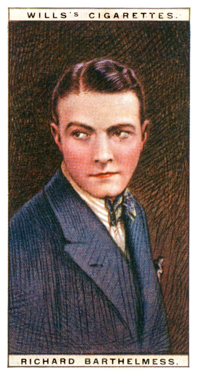 Richard Barthelmess 1895-1963, amerykańska gwiazda filmowa, 1928. autorstwa WD and HO Wills