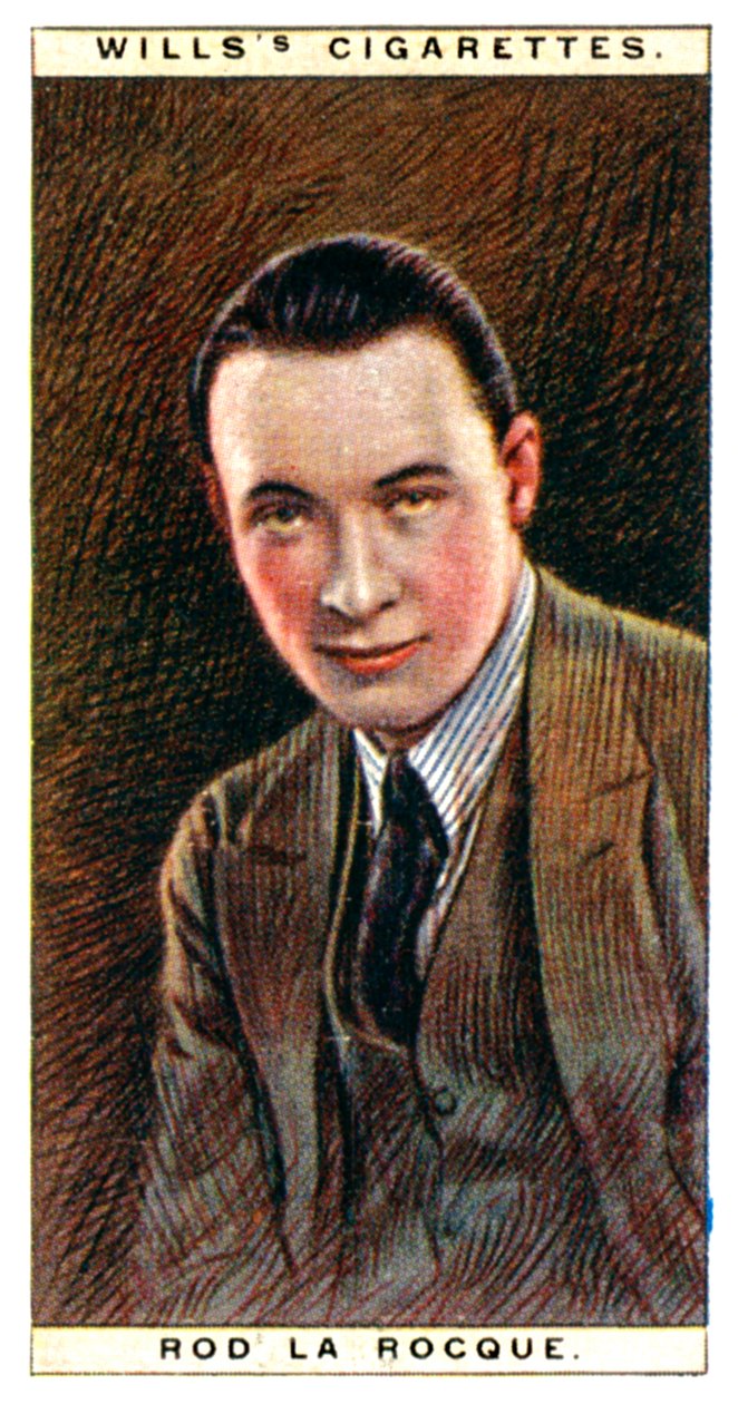 Rod la Rocque 1896-1969, amerykański aktor, 1928. autorstwa WD and HO Wills