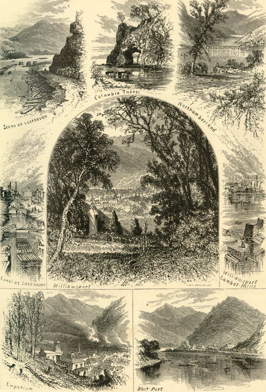 „Sceny na Susquehannie”, 1874. autorstwa W.H. Morse