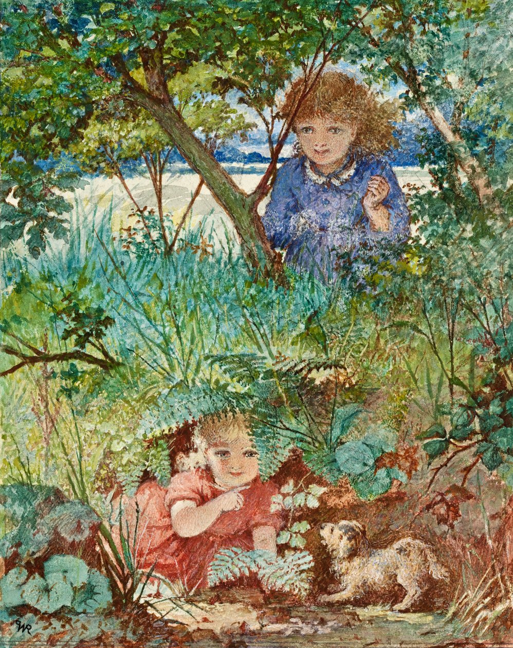 Hide and Seek, ok.1880 (wc na papierze) autorstwa W.P. Rhodes