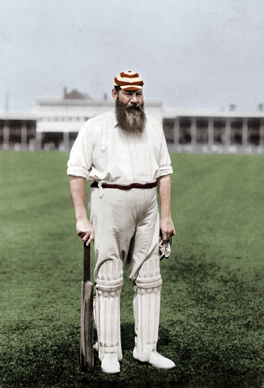 Dr WG Grace, angielski krykiecista, grający dla London County Cricket Club, c1899 autorstwa William Albert Rouch