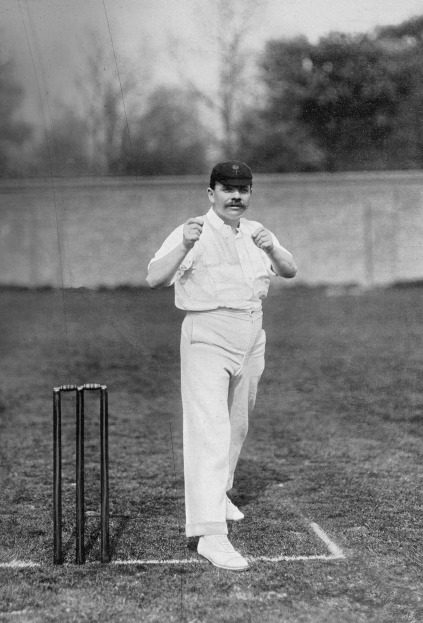 Johnny Briggs, krykiecista z Lancashire i Anglii, ok. 1899. autorstwa William Albert Rouch