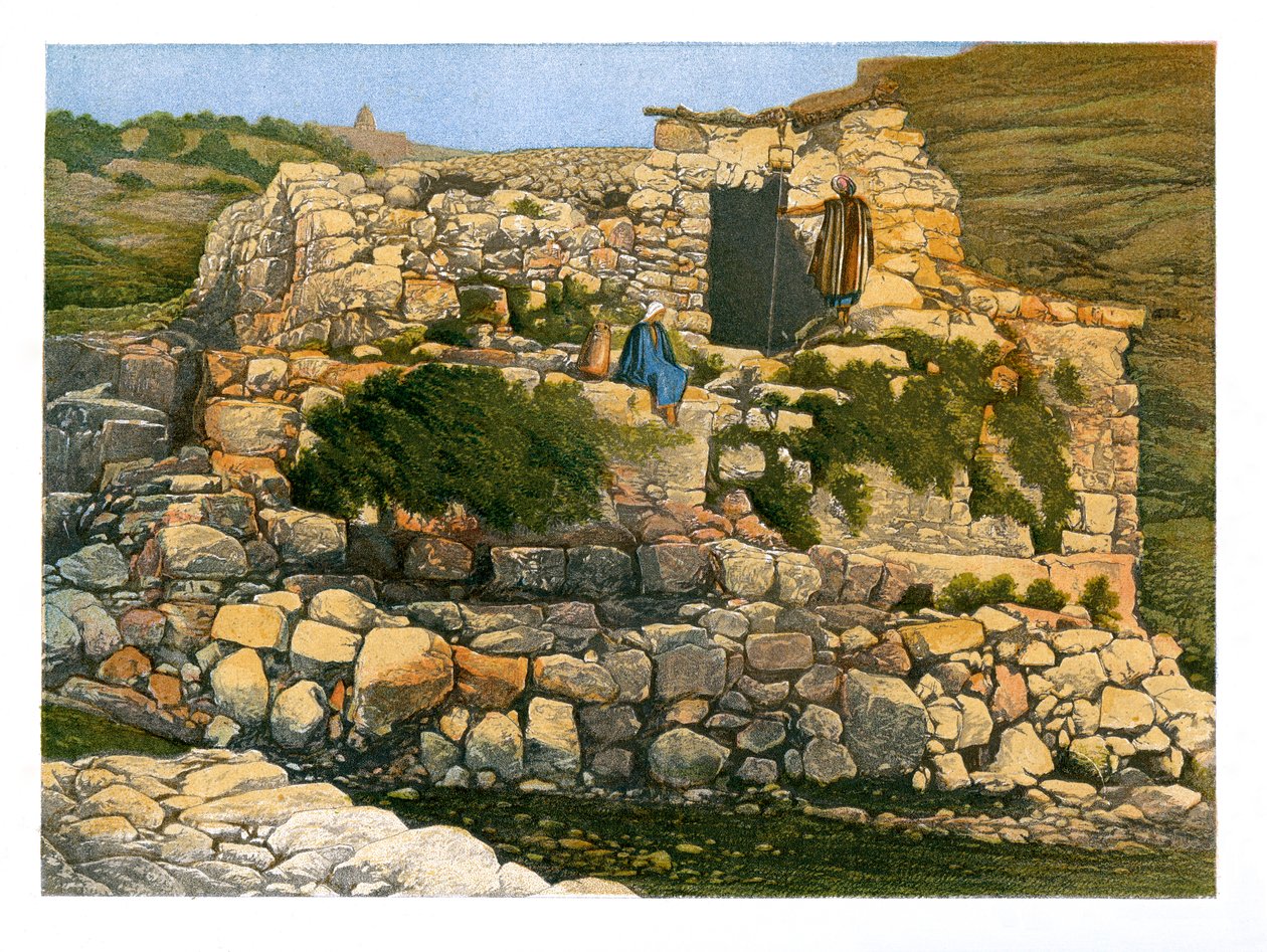 Studnia En-Rogel, Jerozolima, ok. 1870. autorstwa W. Dickens
