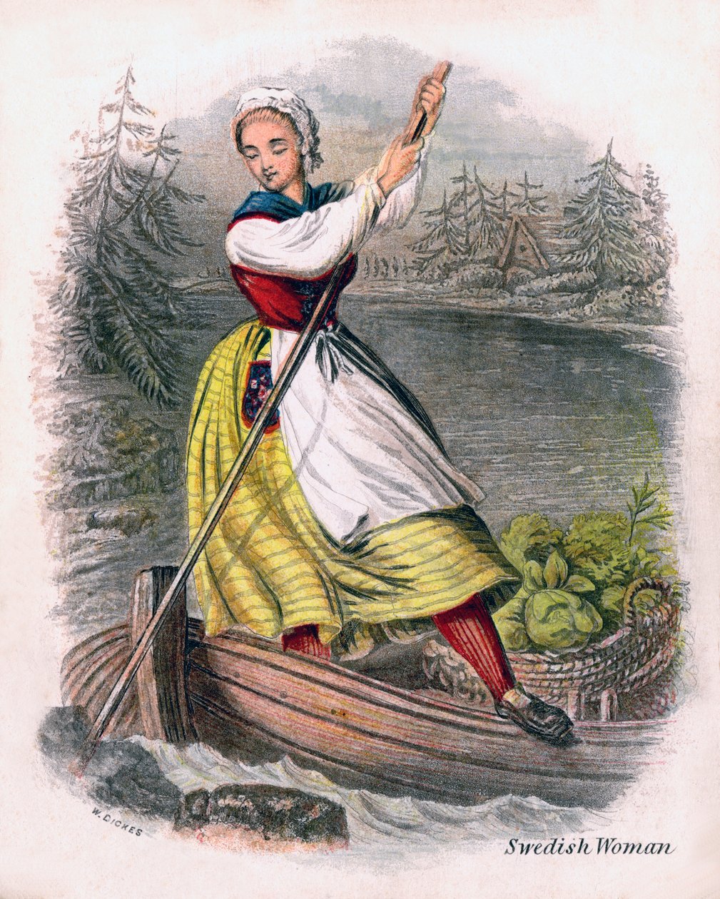 Szwedka wioślarstwo, 1809. autorstwa W. Dickes