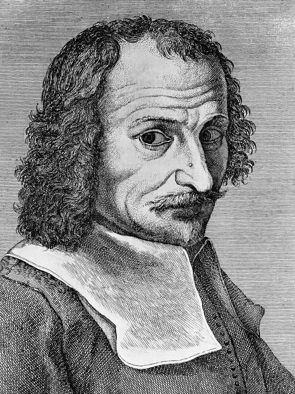 Portret Lorenza Lippiego (1606-1665), włoskiego malarza, poety i pisarza, rycina z wiersza Malmantile racquistato, wydanego przez Stamperia Stefano Orlandini autorstwa John Ward Dunsmore