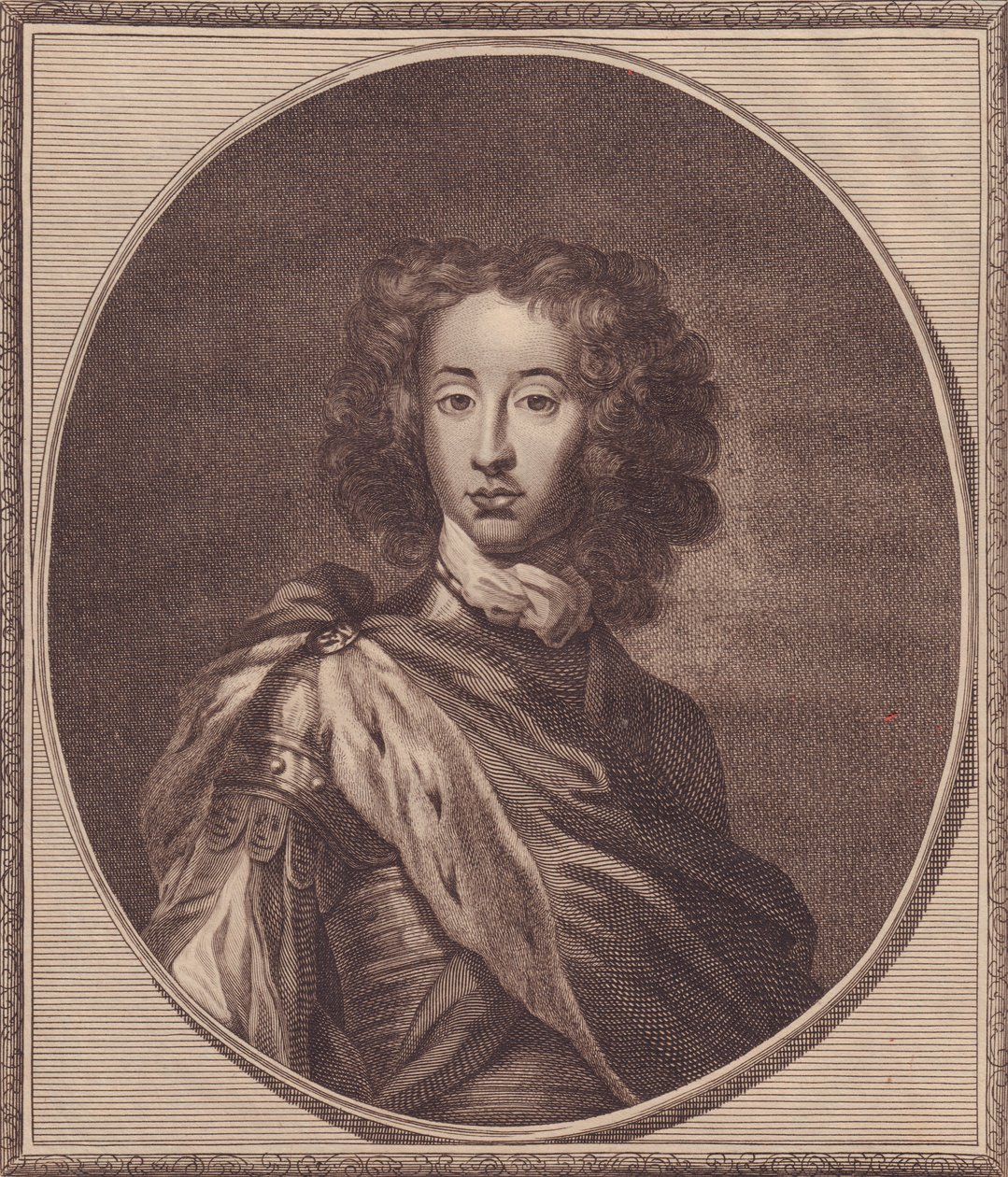 Portret Wilhelma Danii i Norwegii, księcia Gloucester (1689-1700), miedzioryt Johna Goldara (1729-1795) z obrazu G Knellera, 20x17 cm, z Historii Anglii Paula de Rapina, wydanie Harrisona, Londyn, 22 stycznia autorstwa John Ward Dunsmore