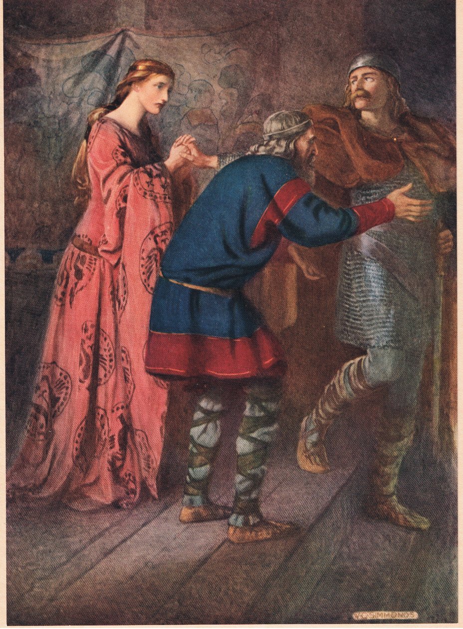 Laertes żegna się ze swoją siostrą Ofelią, z "Hamleta" Williama Shakespeare
