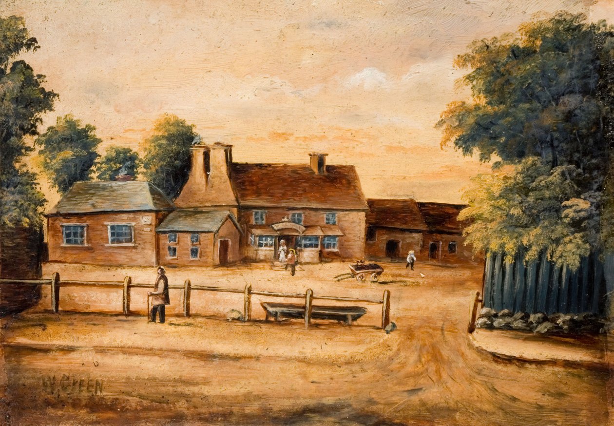 Waggon and Horses Inn, Handsworth, XIX wiek. autorstwa W. Green