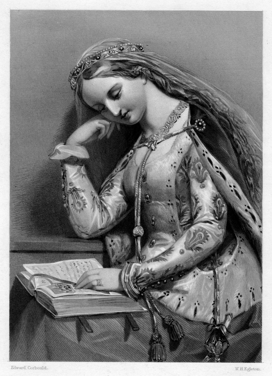 Elżbieta York, królowa małżonka króla Anglii Henryka VII, XIX wiek. autorstwa W. H. Egleton