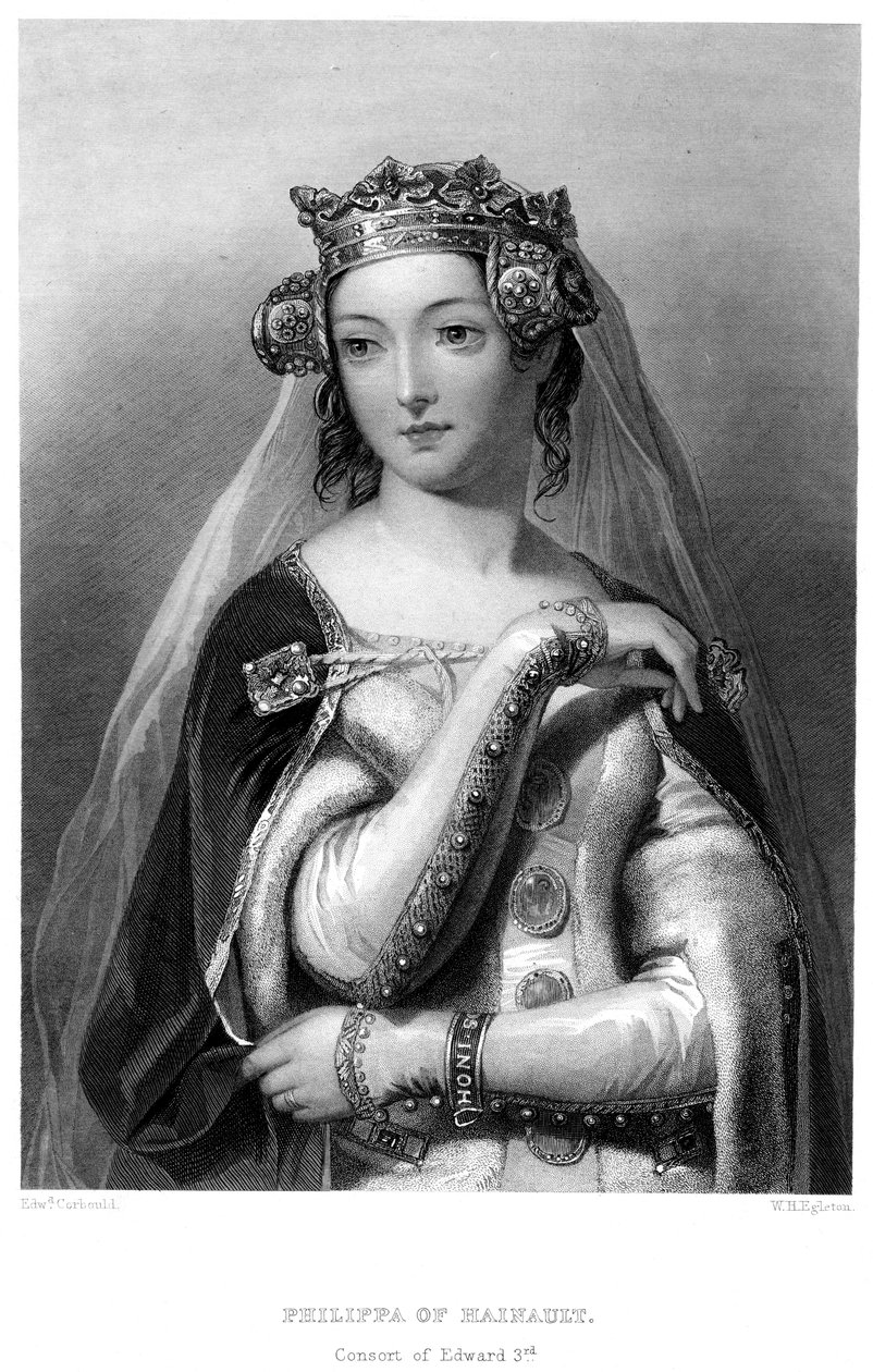 Filippa z Hainault, królowa małżonka Edwarda III autorstwa W. H. Egleton