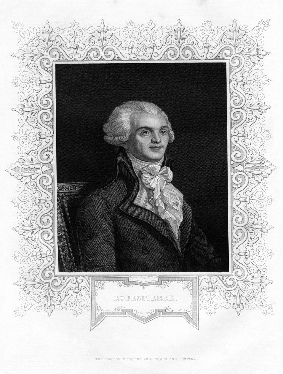 Maximilien Robespierre, jeden z przywódców rewolucji francuskiej, XIX w. autorstwa W H Moll