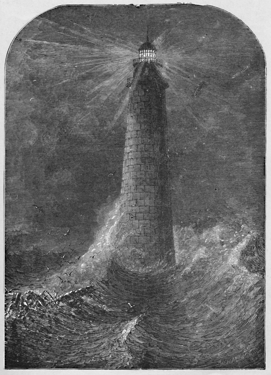Latarnia morska Minots Ledge, Massachusetts, 1877, 1883 autorstwa W. H. Morse