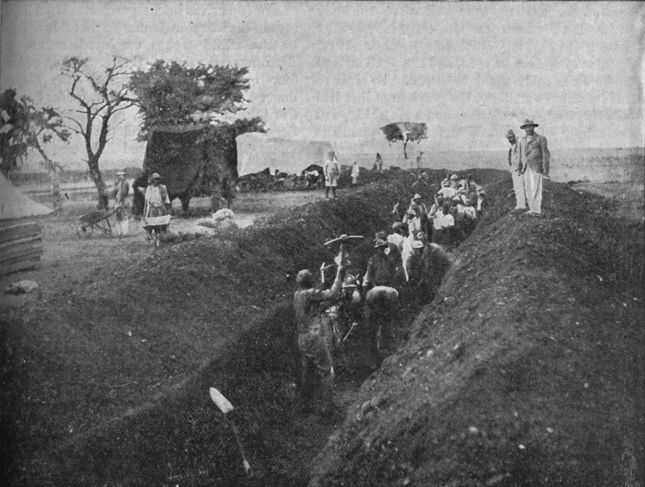 Mafeking: Tubylcy kopią rów, 1902 autorstwa W. H. Weekes