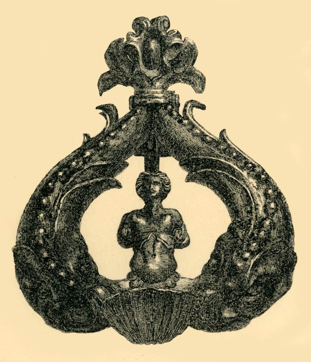 Kołatka z brązu, c1550-1600, 1881. autorstwa W. Harbutt