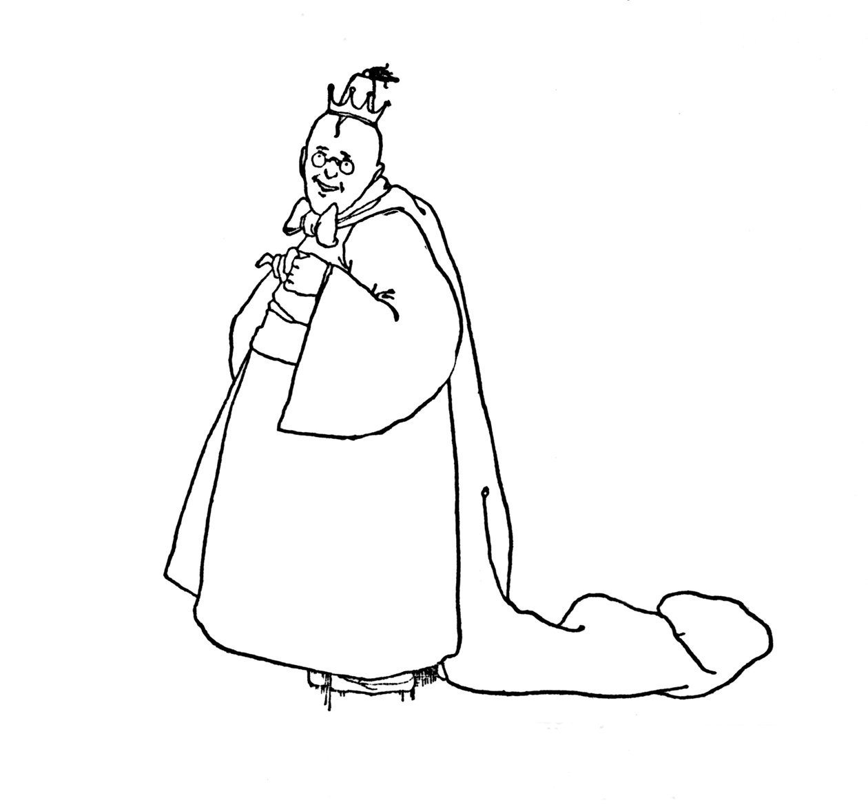 Ale niech nas to rozśmiesza, powiedział król, ok. 1930 r. autorstwa William Heath Robinson