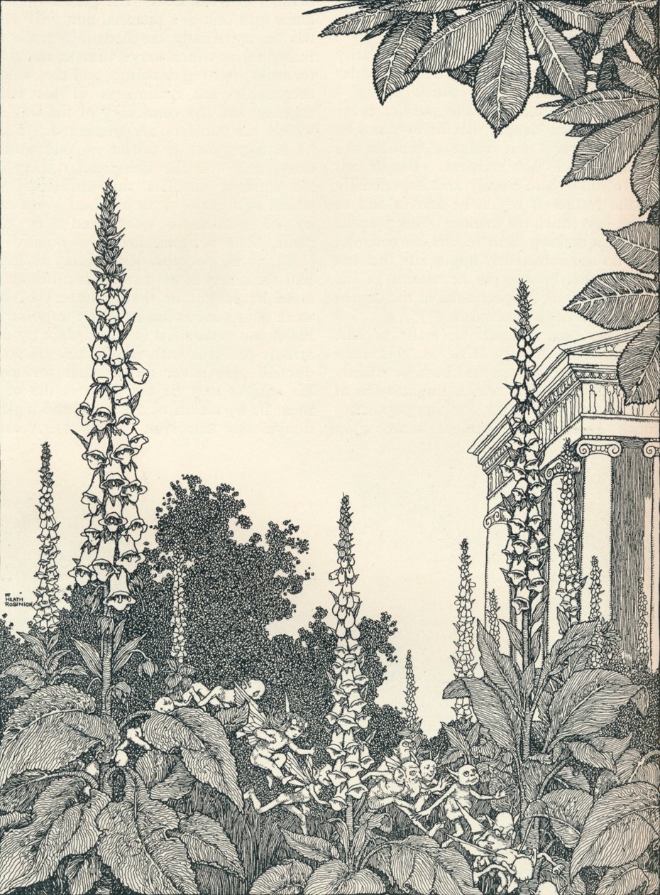 Ilustracja do Snu nocy letniej, 1914, 1925. autorstwa William Heath Robinson