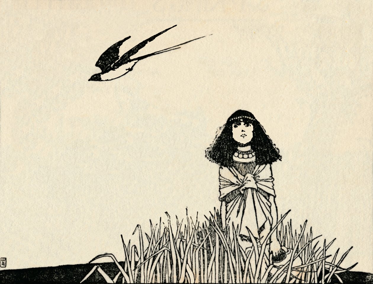 Zrozumiała mowę ptaków, ok. 1930 autorstwa William Heath Robinson