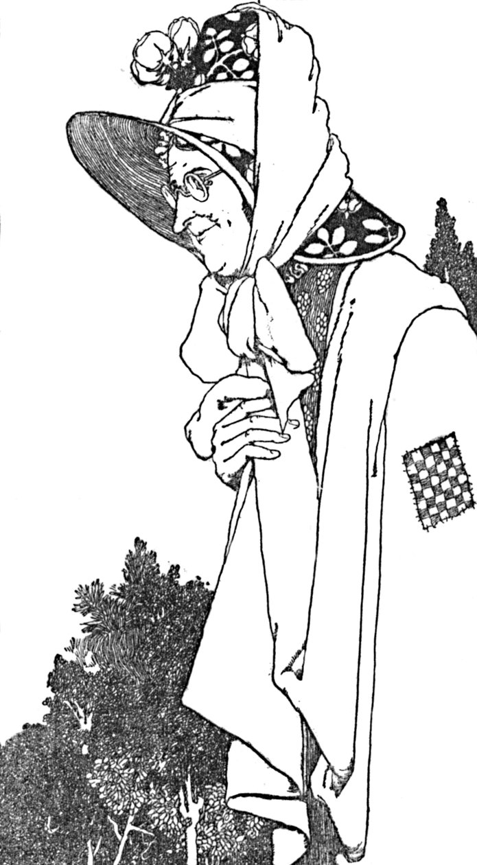 Nosiła duży kapelusz z najpiękniejszymi kwiatami, ok. 1930 r autorstwa William Heath Robinson