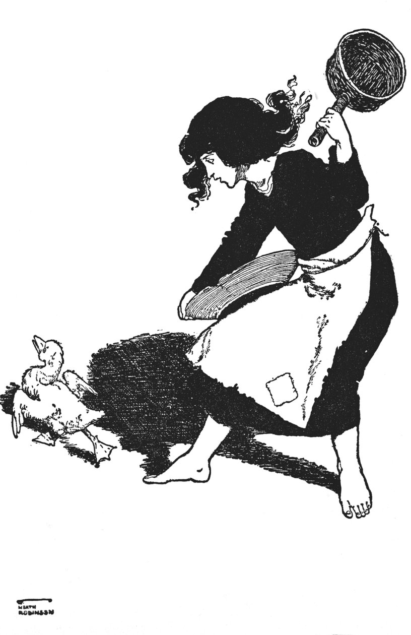 Biedne kaczątko było pogardzane przez wszystkich, ok. 1930 r. autorstwa William Heath Robinson
