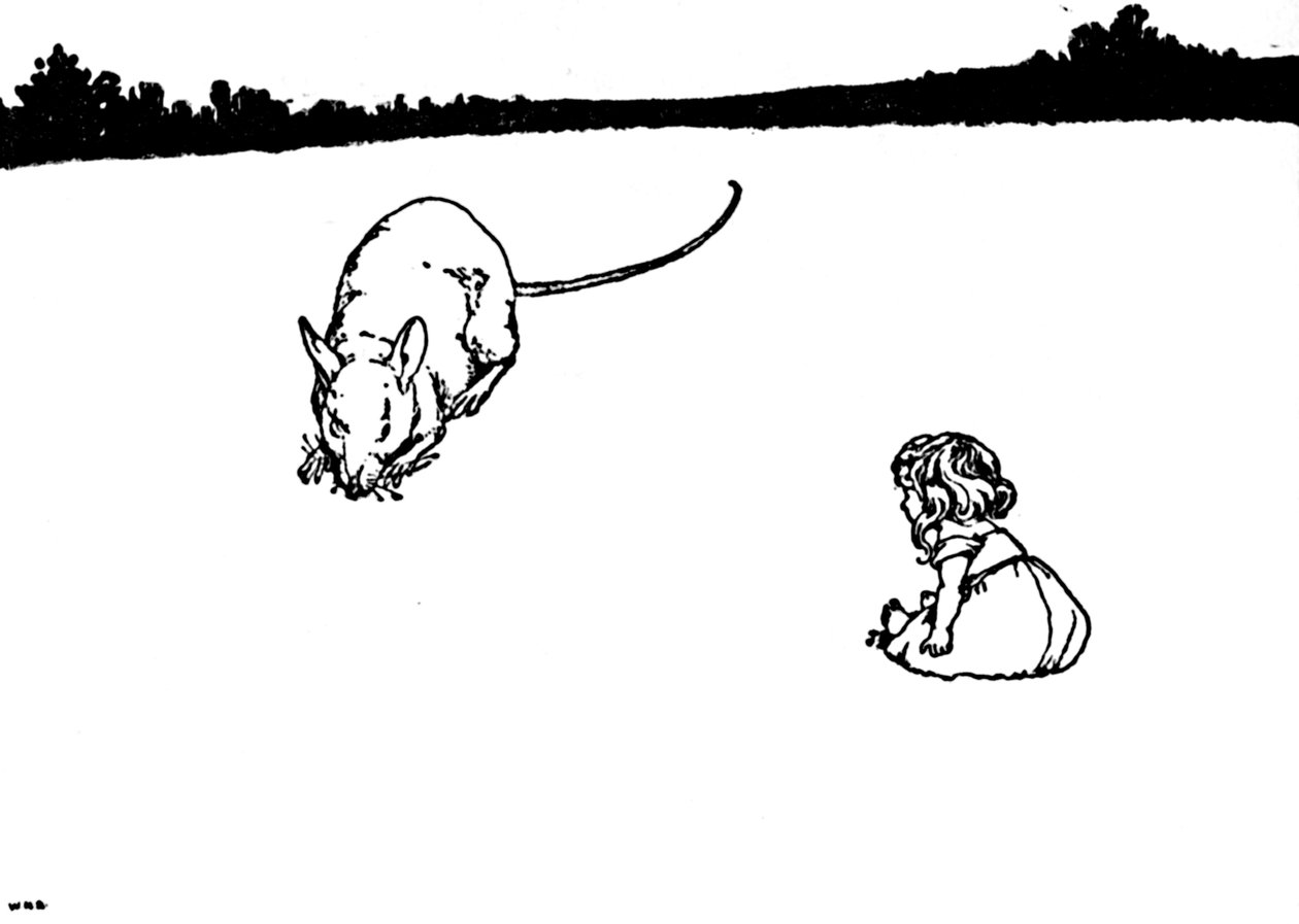 Biedna mała rzecz! Powiedziała Mysz polna, ok. 1930 r autorstwa William Heath Robinson