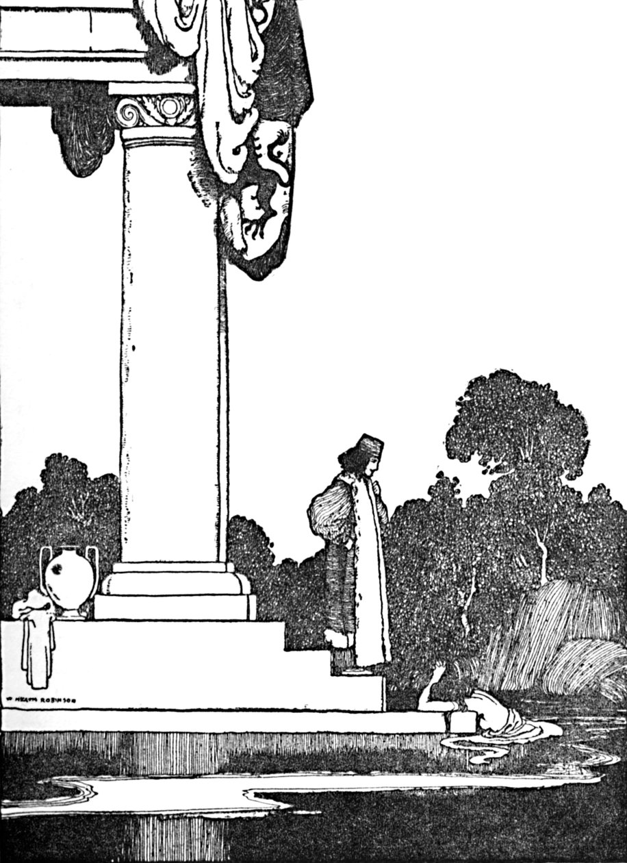 Kiedy wzeszło słońce, obudziła się, ok. 1930 autorstwa William Heath Robinson