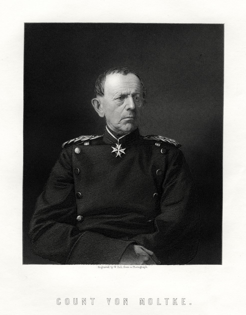 Hrabia von Moltke, 1800-1891, słynny niemiecki feldmarszałek, XIX w. autorstwa W. Holl