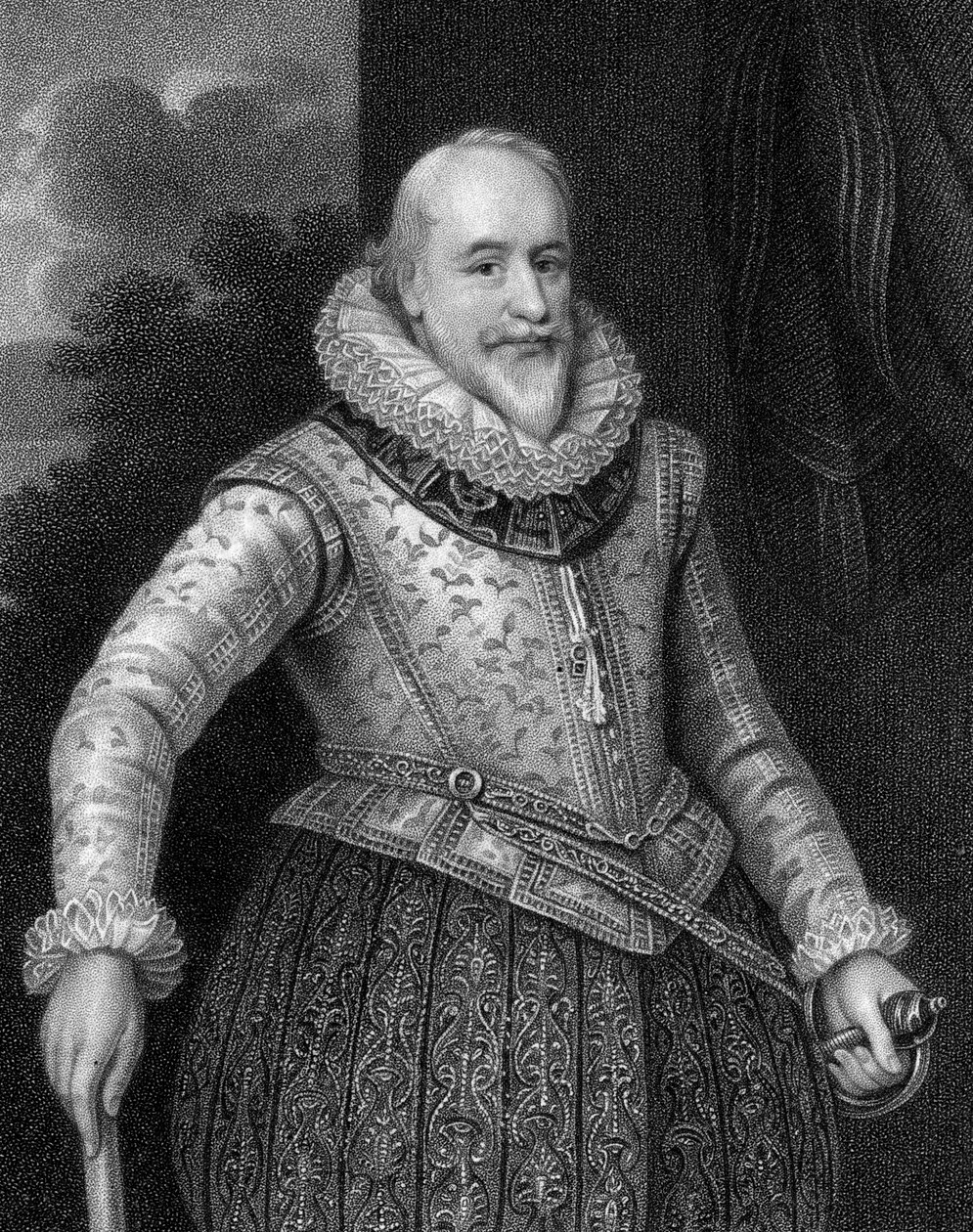 George Carew, 1. hrabia Totnes 1555-1629, 1824. autorstwa W. Holl