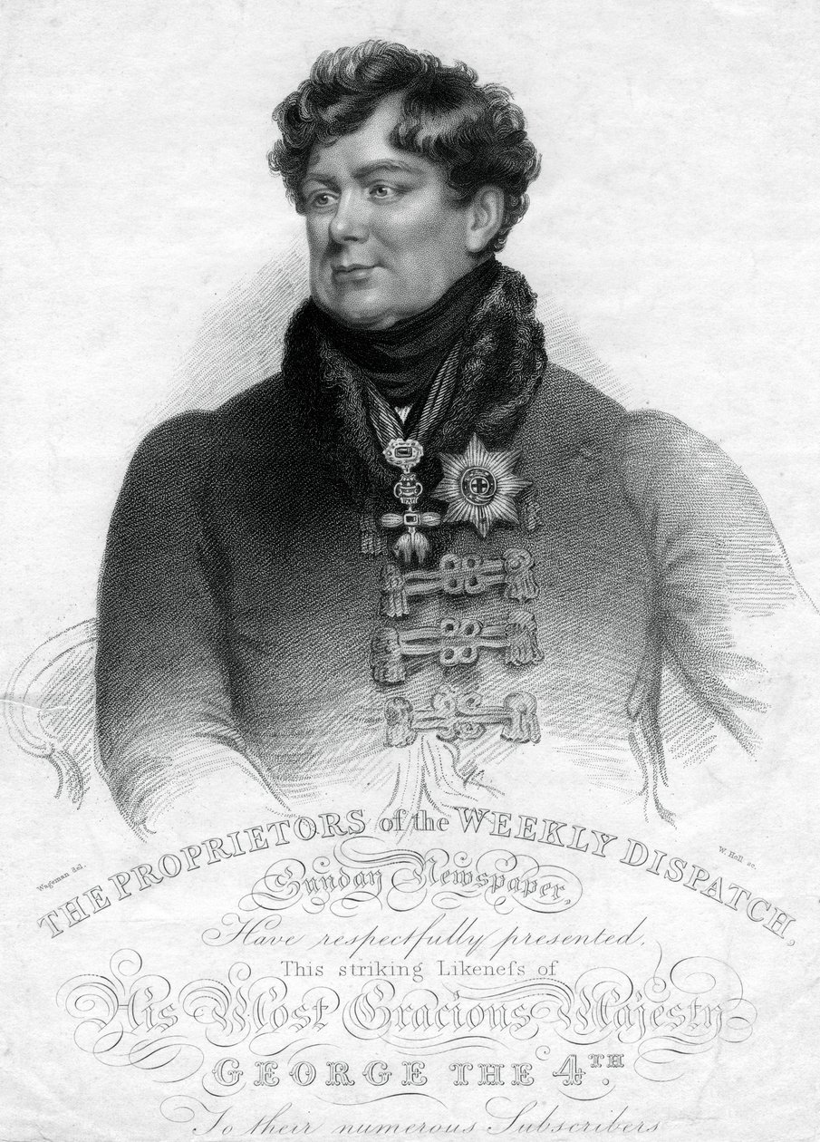 Jerzy IV, król Wielkiej Brytanii i Hanoweru, XIX wiek. autorstwa W. Holl