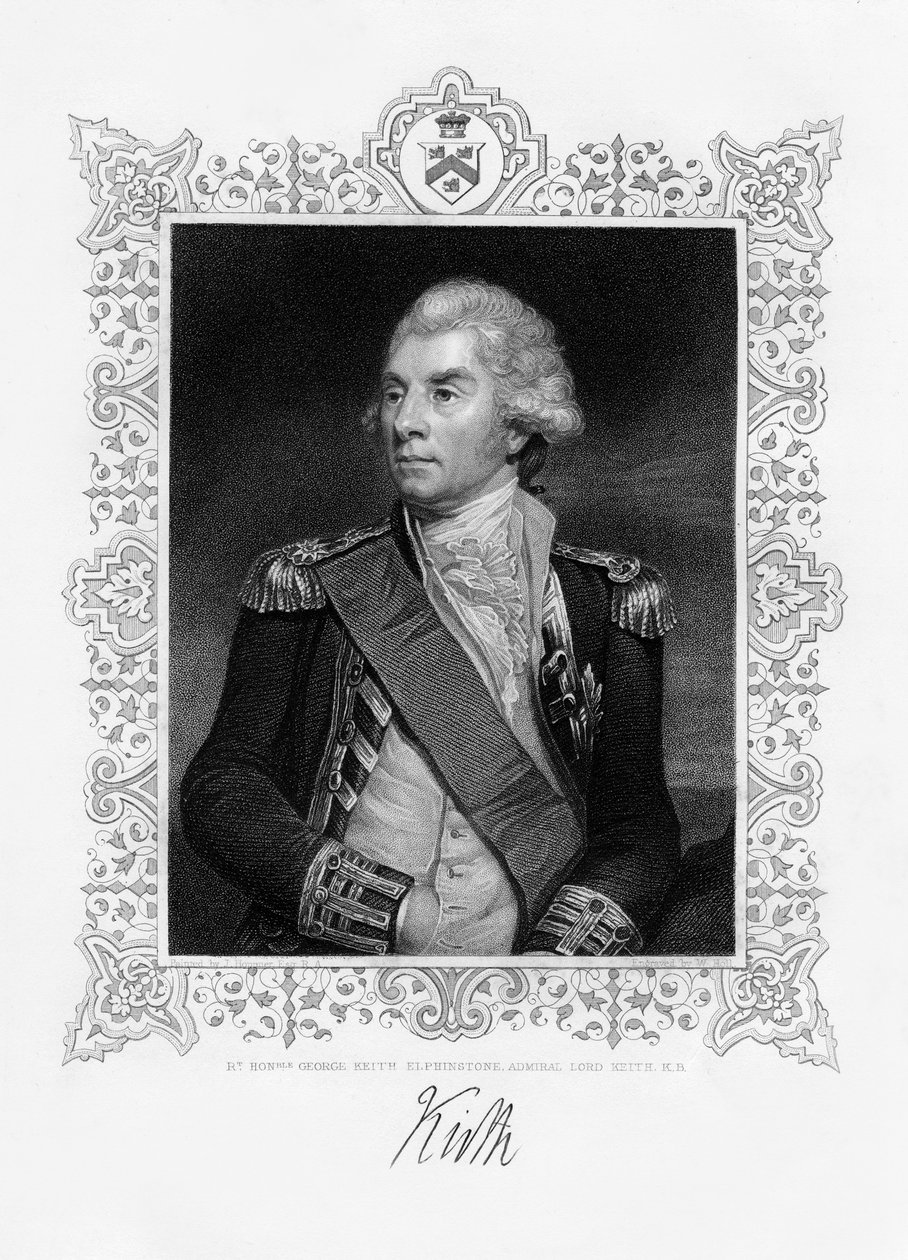 George Keith Elphinstone, 1. wicehrabia Keith, admirał brytyjski, XIX wiek. autorstwa W. Holl