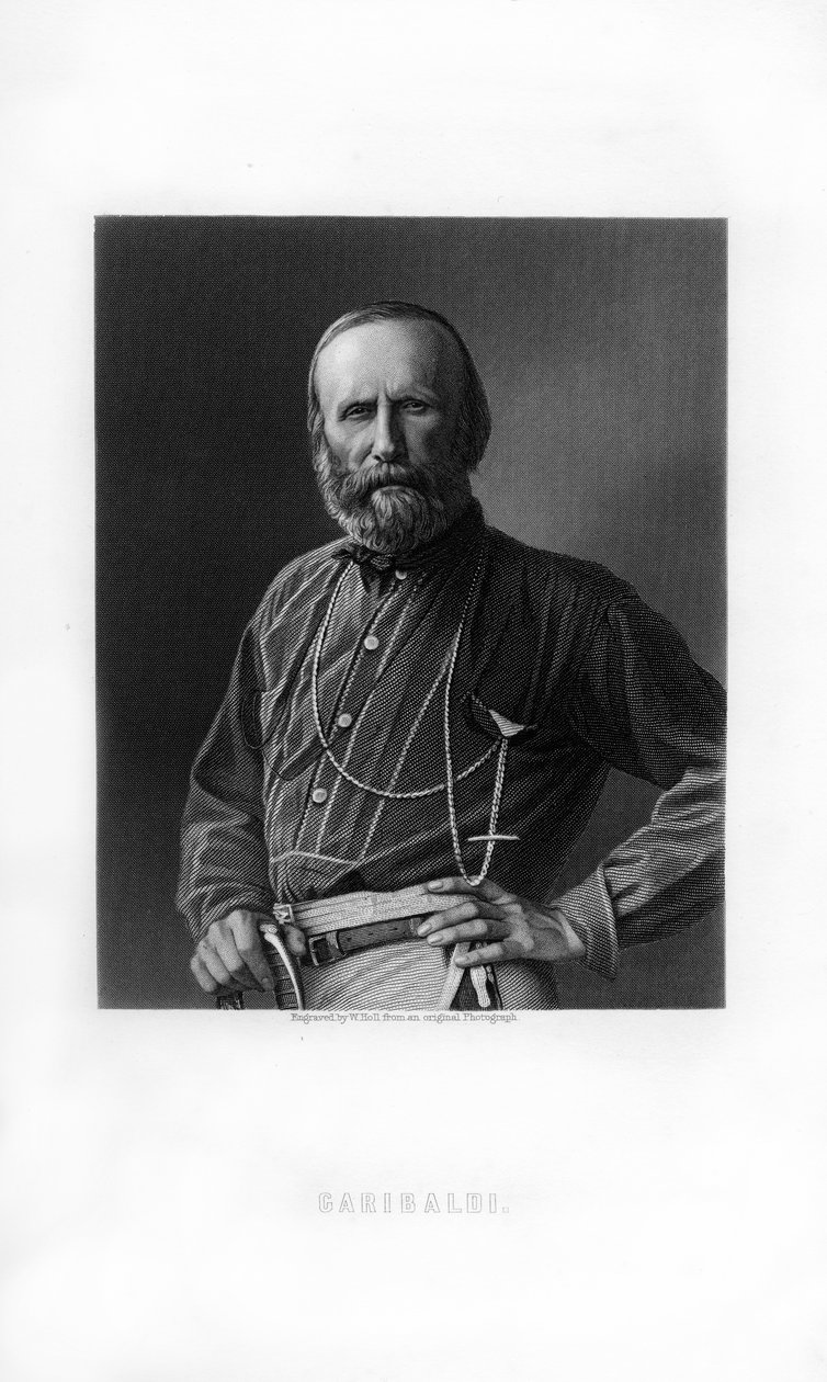 Giuseppe Garibaldi, włoski patriota i żołnierz Risorgimento, 1893. autorstwa W. Holl