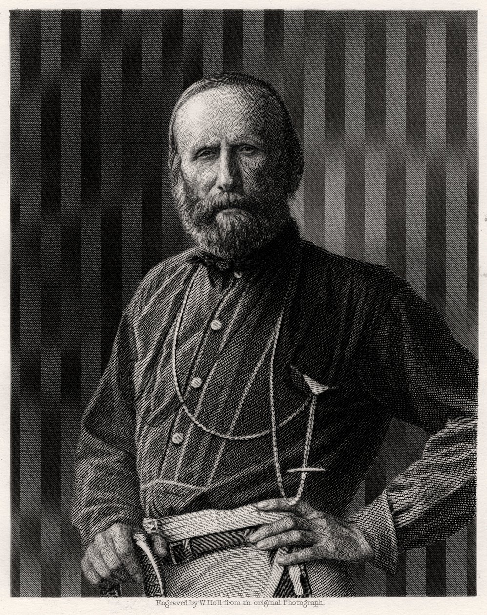 Giuseppe Garibaldi, włoski patriota, XIX wiek autorstwa W. Holl