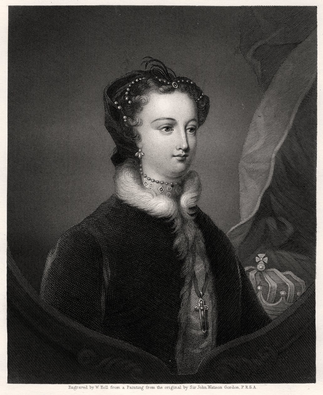 Maria Stuart, królowa Szkotów, XIX wiek autorstwa W. Holl