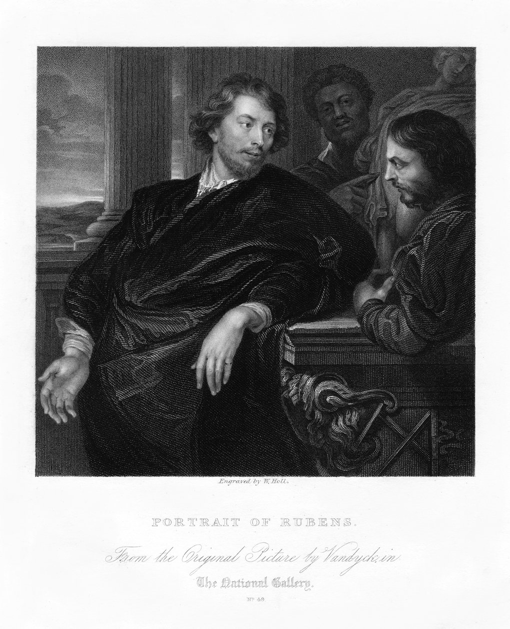 Peter Paul Rubens, artysta flamandzki, początek XVII w., XIX w. autorstwa W. Holl