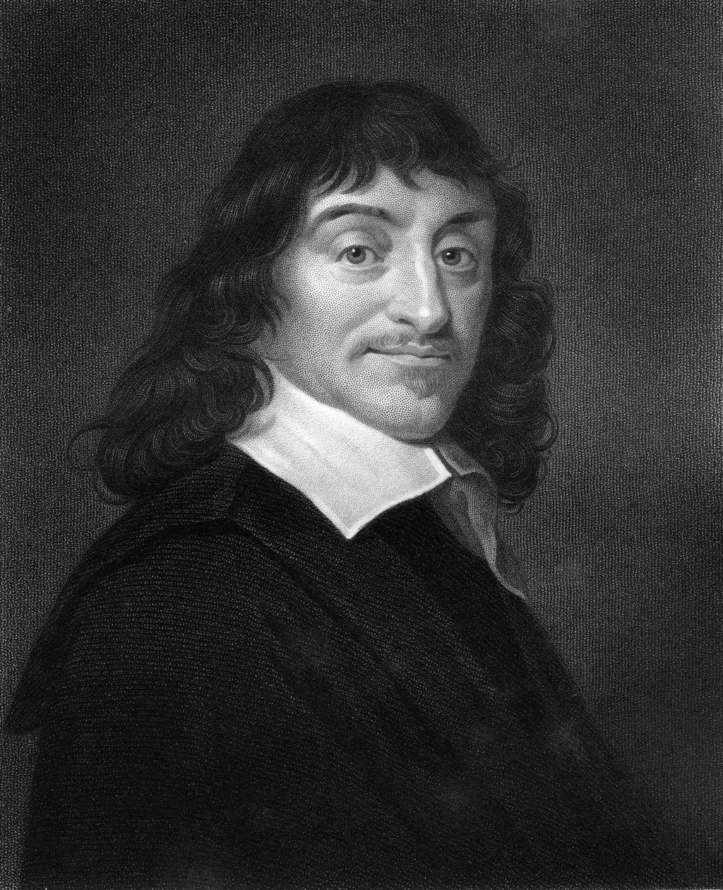 Rene Descartes, XVII-wieczny francuski filozof i matematyk, 1836. autorstwa W. Holl