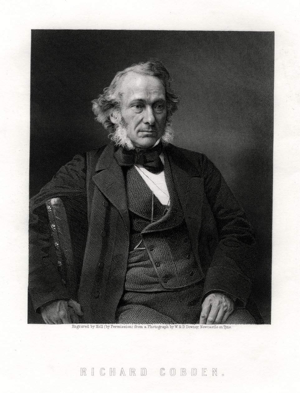 Richard Cobden, brytyjski producent, radykalny i liberalny mąż stanu, XIX wiek. autorstwa W. Holl