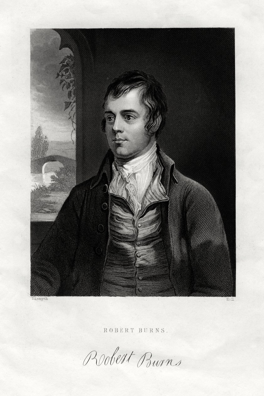 Robert Burns, szkocki poeta, XIX w. autorstwa W. Holl