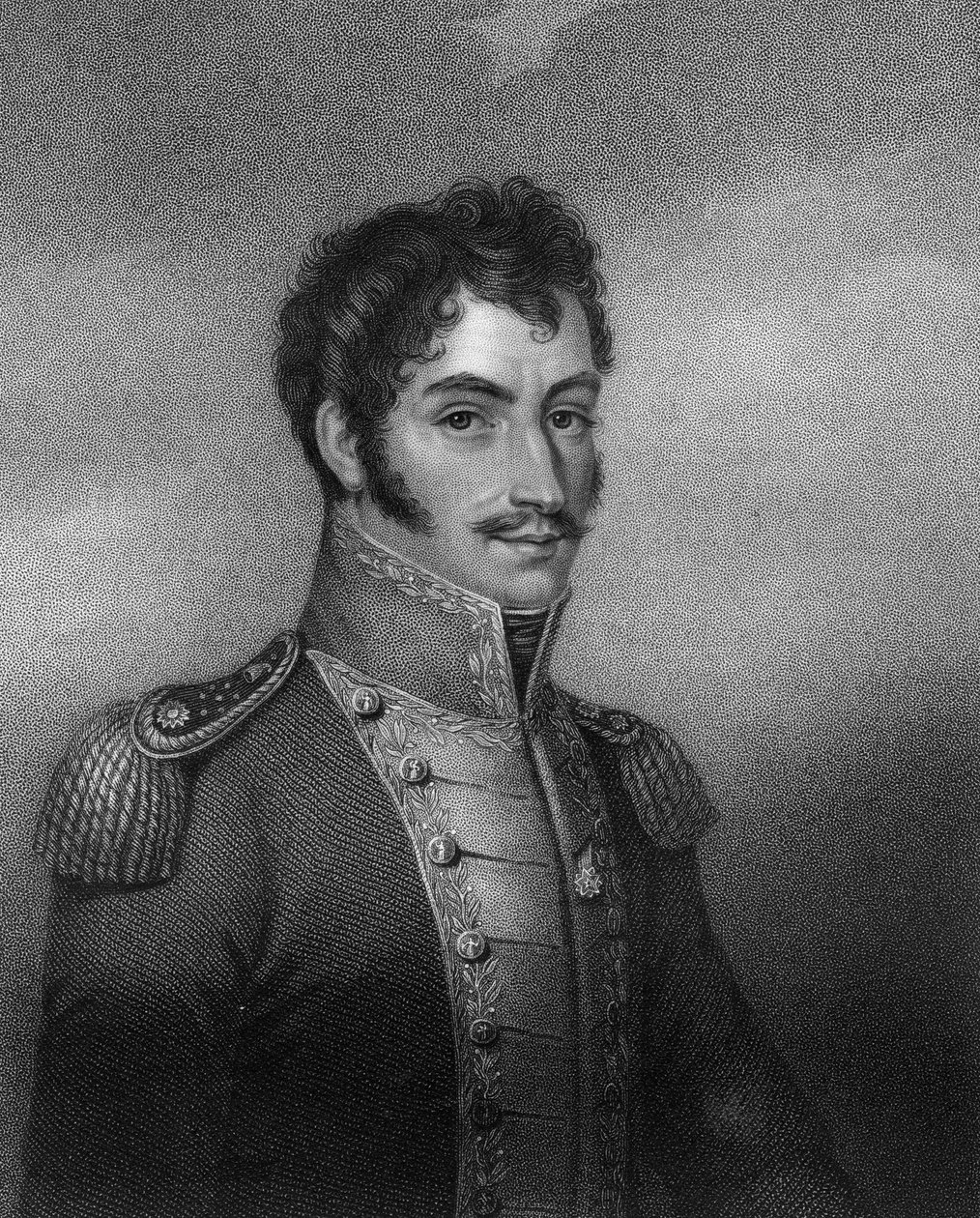 Simon Bolivar, XIX-wieczny rewolucjonista południowoamerykański, 1836. autorstwa W. Holl