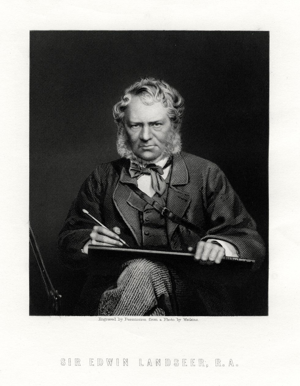 Sir Edwin Henry Landseer 1802-1873, malarz brytyjski, XIX wiek autorstwa W. Holl