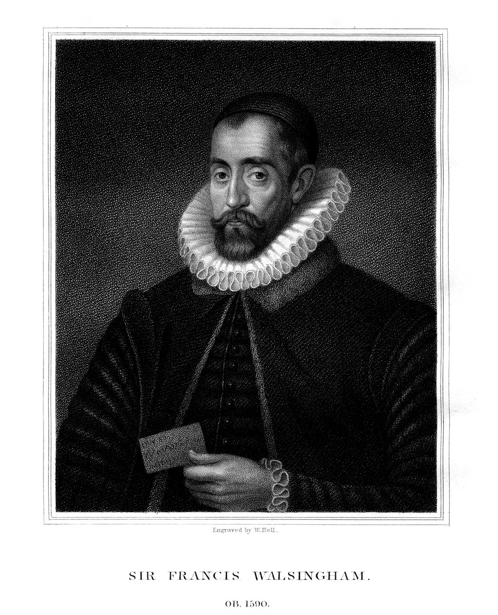 Sir Francis Walsingham, szpieg królowej Elżbiety I, 1824. autorstwa W. Holl