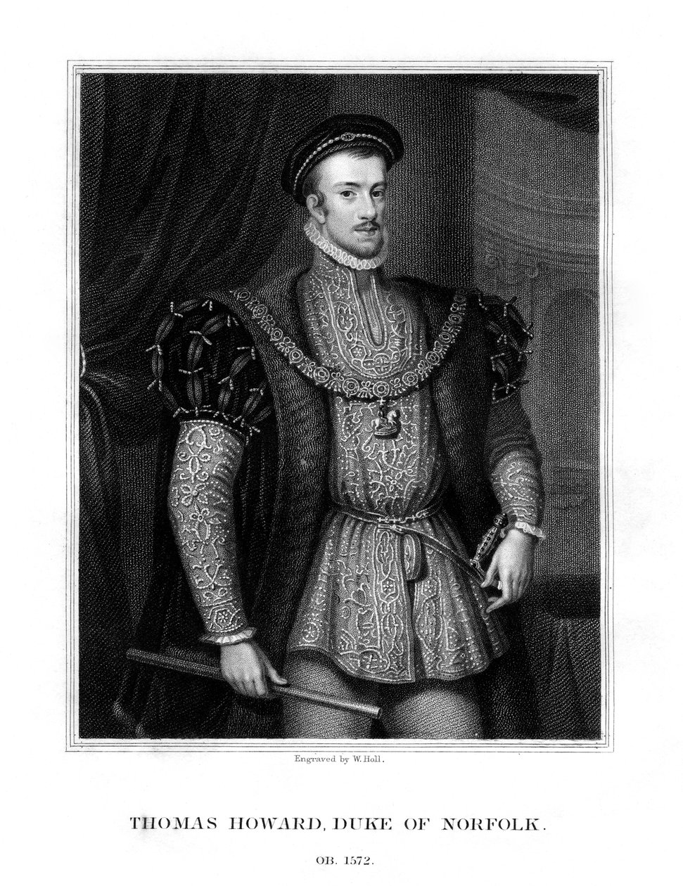 Thomas Howard, 4. książę Norfolk i 1. hrabia Southampton, 1829. autorstwa W. Holl