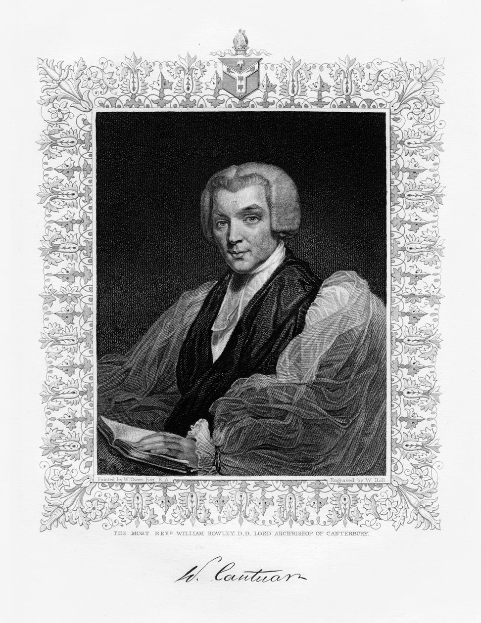 William Howley, arcybiskup Canterbury, XIX wiek. autorstwa W. Holl