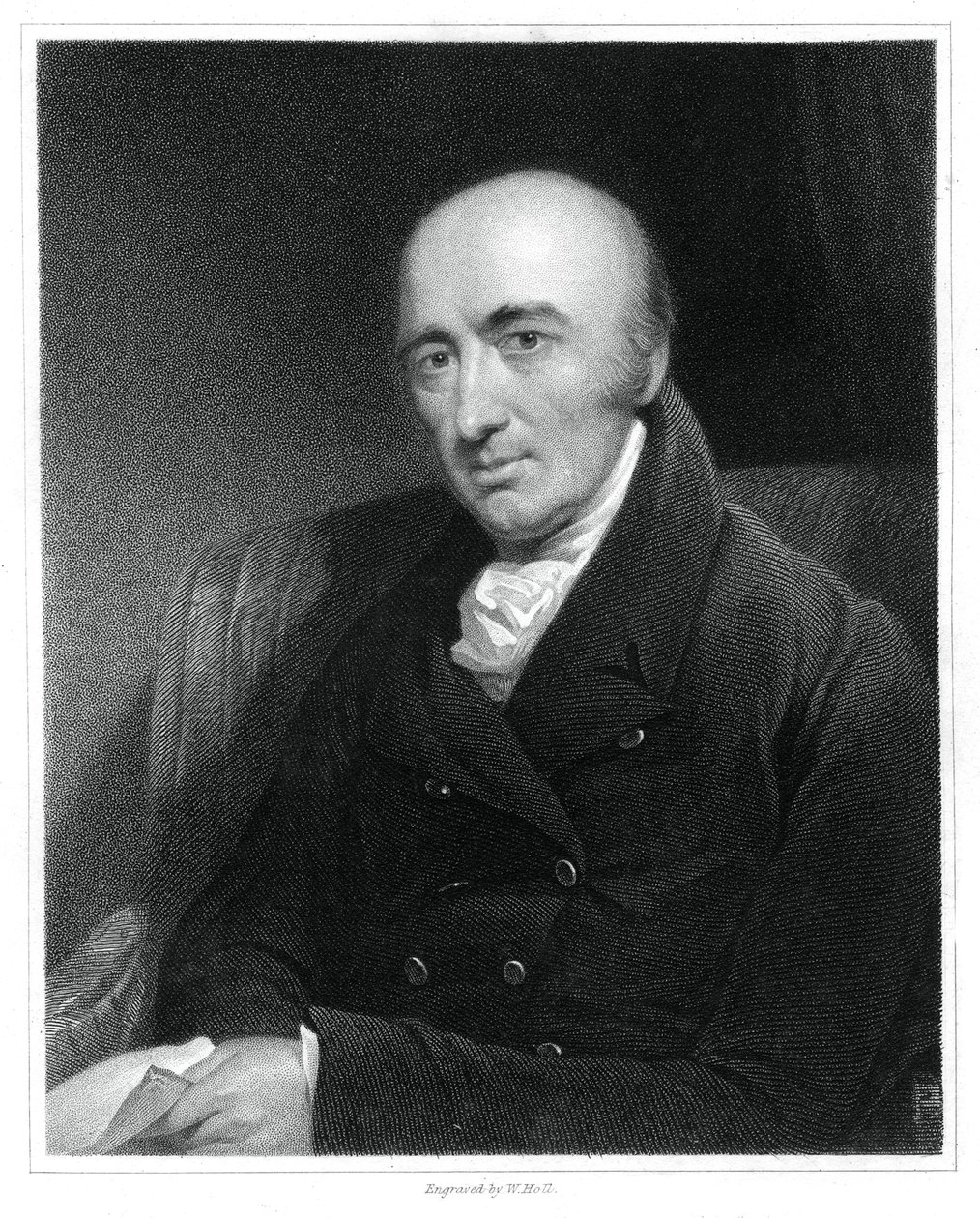 William Hyde Wollaston, angielski chemik i fizyk, 1833. autorstwa W. Holl